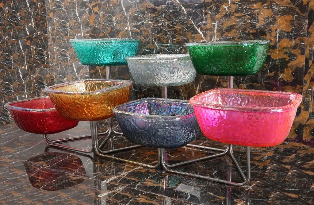 Suare Glass bowl colors Suare Glass bowl colors